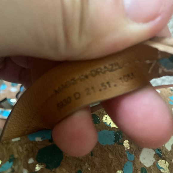 Tory Burch Miller Welt Confetti Cork Sandals Sz 10 - Picture 7 of 7